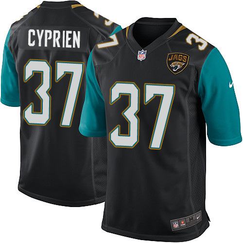 Men's Game John Cyprien Nike Jersey Black Alternate - #37 NFL Jacksonville Jaguars